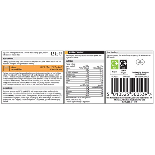 Morrisons The Best Sweetcure Gammon With Orange Glaze 1.5kg