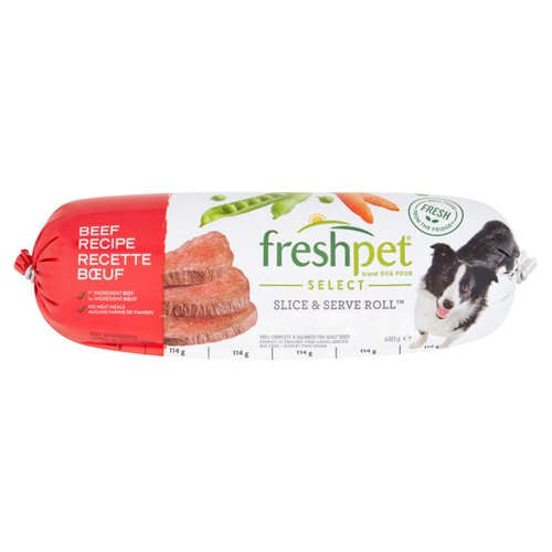 Freshpet Chunky Beef Recipe With Garden Vegetables For Dogs