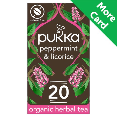 Pukka Peppermint & Licorice Organic Fair Herbal Tea 20 Sachets