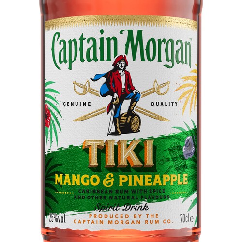 Captain Morgan Tiki Mango & Pineapple Rum Based Spirit  