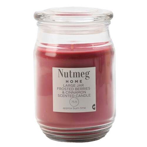 Nutmeg Home Large Jar Frosted Berries & Cinnamon Scented Candle