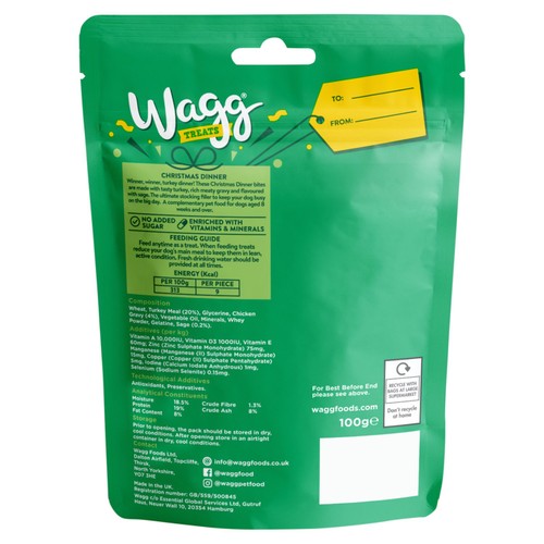 Wagg Treats Christmas Dinner 100g