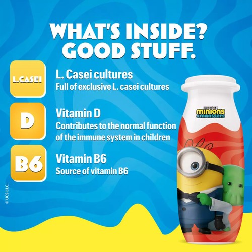 Actimel Kids Strawberry & Banana Yogurt Drinks