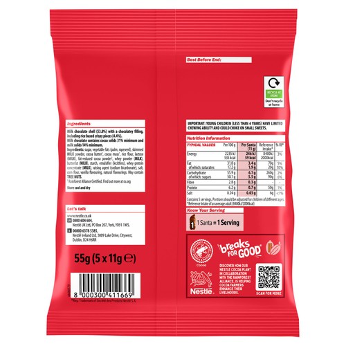 KitKat Santa Milk Chocolate Bag 55g