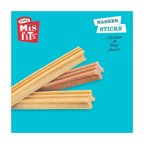 Misfits Nasher Sticks Adult Large Dog Treats with Chicken and Beef 