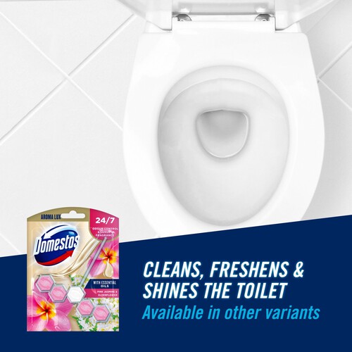 Domestos Aroma Lux Toilet Block Pink Jasmine & Elderflower