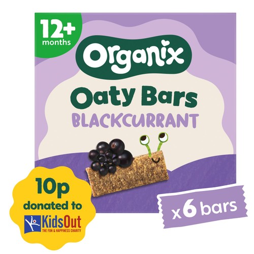 Organix Blackcurrant Oaty Bars Organic Toddler Snacks Multipack 6x23g