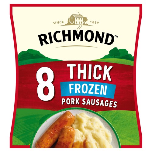 Richmond 8 Thick Frozen Pork Sausages