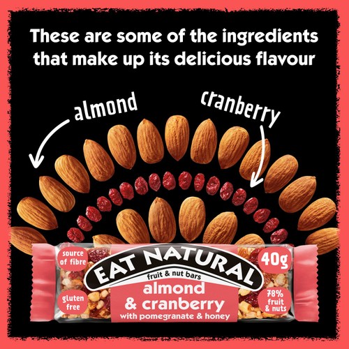 Eat Natural Cereal Bar Almond Cranberry & Pomegranate 