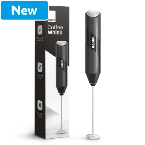 Keplin Handheld Coffee & Milk Frother Whisk Black