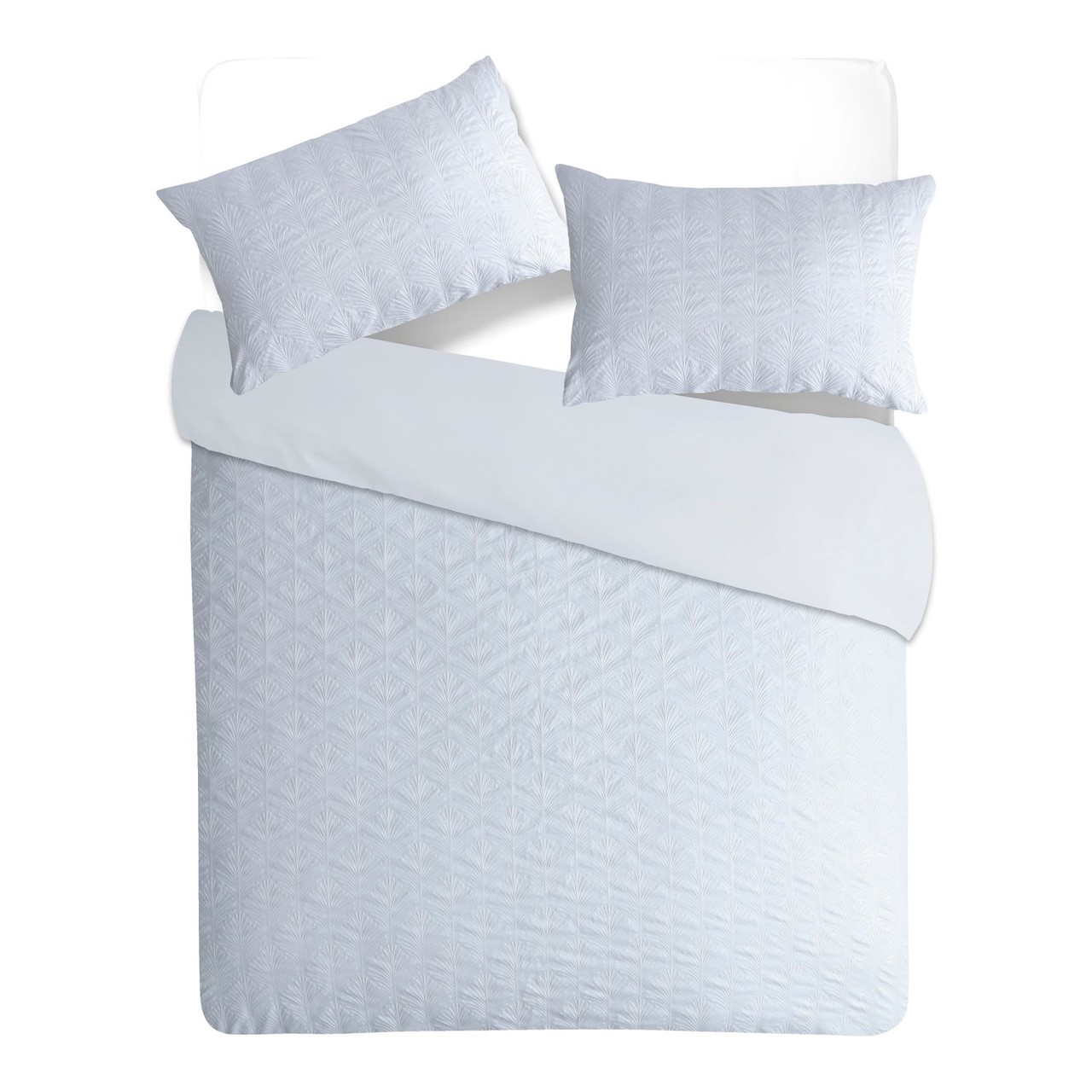 Nutmeg Home White Scallop Duvet Set Double