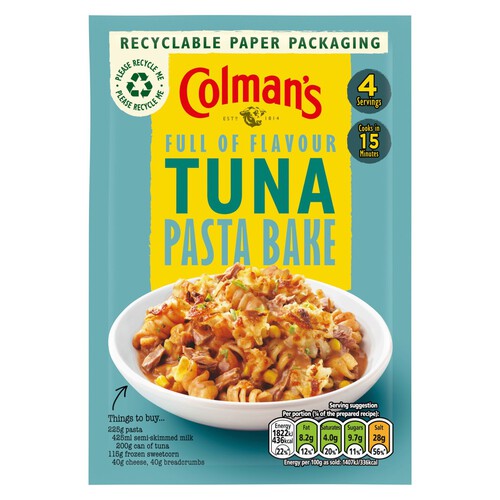 Colman's Tuna Pasta Bake Recipe Mix