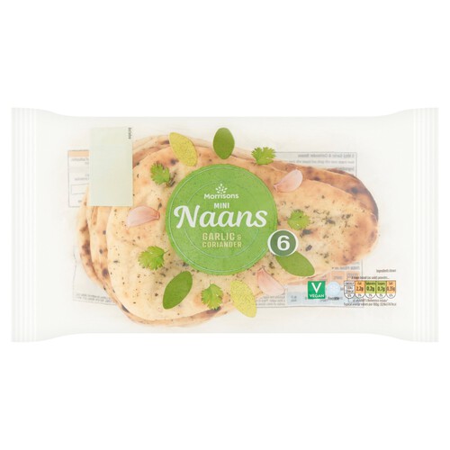 Morrisons Mini Garlic & Coriander Naan Breads 