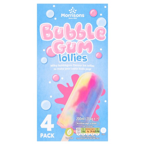 Morrisons Bubblegum Ice Lollies