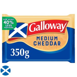 Galloway Medium Scottish Coloured Cheddar Cheese 350g