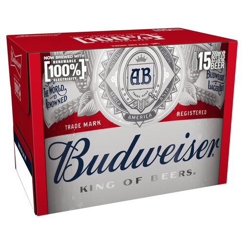 Budweiser Lager Beer Bottles