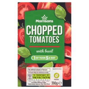 Morrisons Chopped Tomatoes with Garlic & Onion (390g)