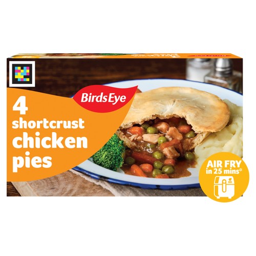 Birds Eye 4 Shortcrust Chicken Pies 620g
