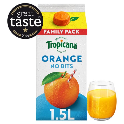 Tropicana Smooth Orange With No Bits Fruit Juice 1.5L