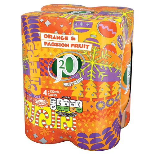 J2O Orange & Passion Fruit 4 Cans