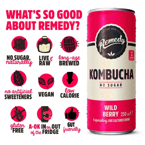 Remedy Kombucha Wild Berry 