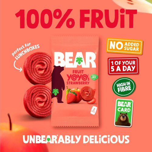 BEAR Yoyos Strawberry Multipack 5 Pack