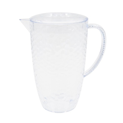 Nutmeg Home  Textured Clear Jug With Lid