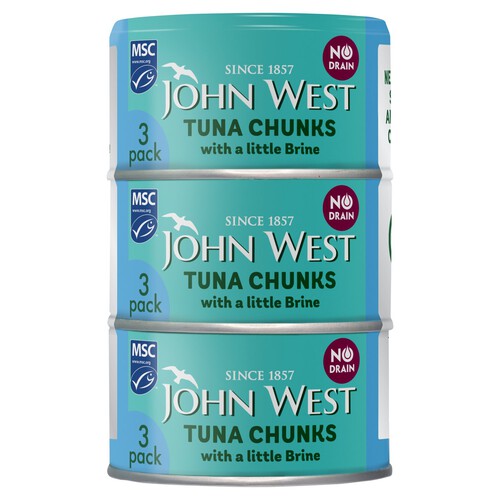 John West No Drain Tuna Chunks In Brine 