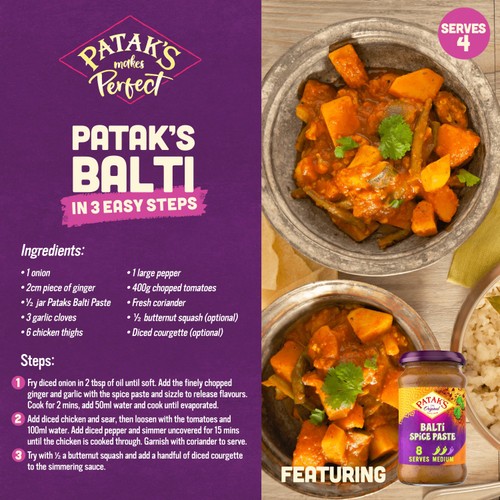Patak's Balti Indian Medium Spice Paste 283g