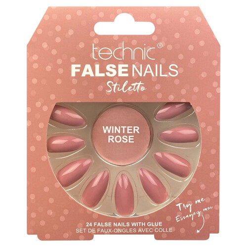 Technic False Nails Stiletto Winter Rose