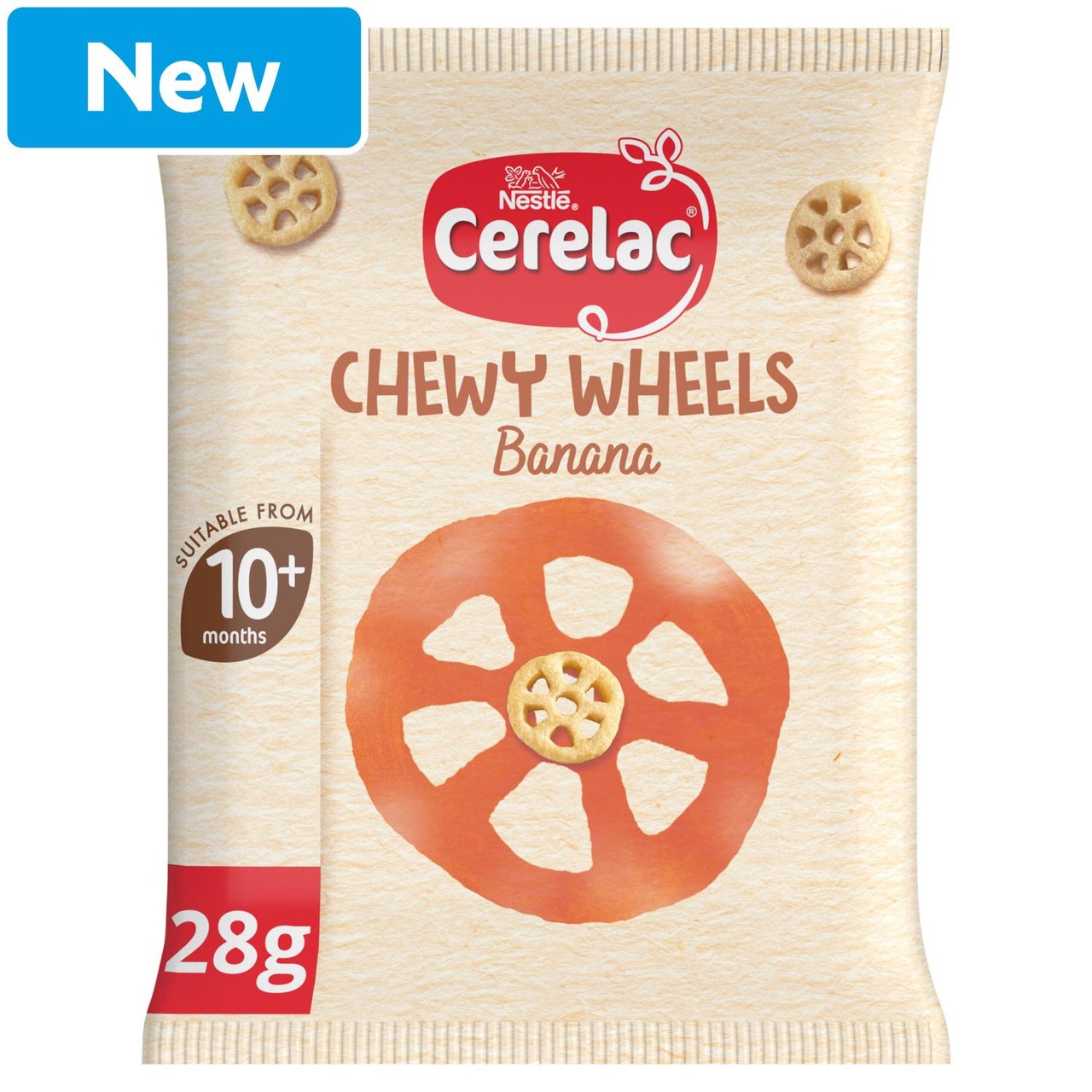 Cerelac Banana Chewy Wheels 10+ Months Baby Food Snack 28g