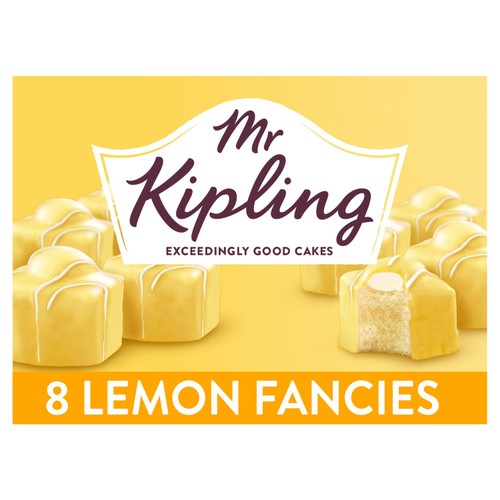 Mr Kipling Lemon Fancies Cakes Multipack Snack 8pk