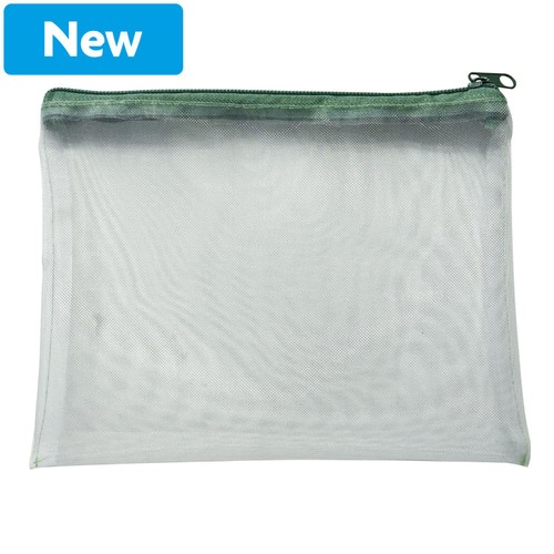 Nutmeg A5 Pouch Grid Mesh Green