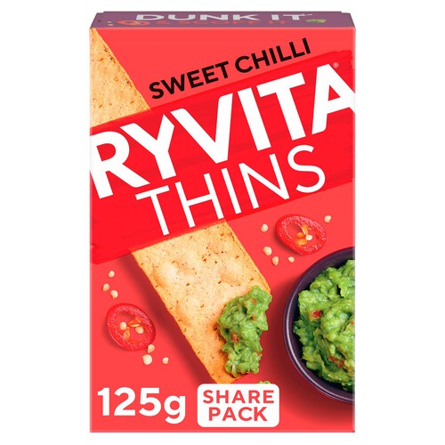 Ryvita Thins Sweet Chilli Flatbread Crackers 