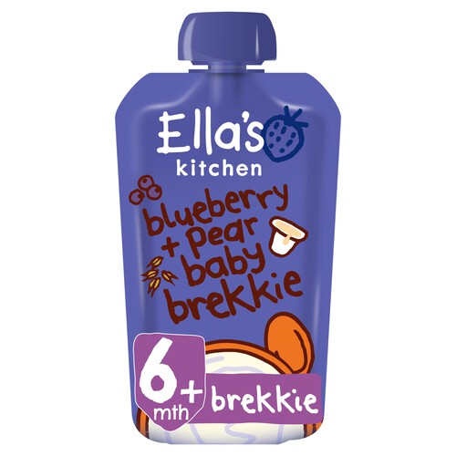 Ella's Kitchen Blueberry and Pear Baby Food Breakfast Pouch 6+ Months