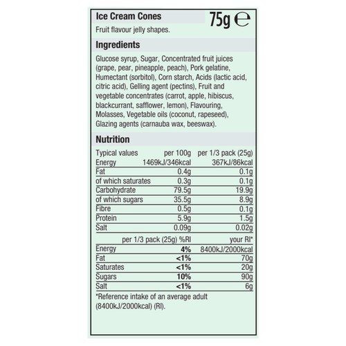 Morrisons Ice Cream Cones 75g
