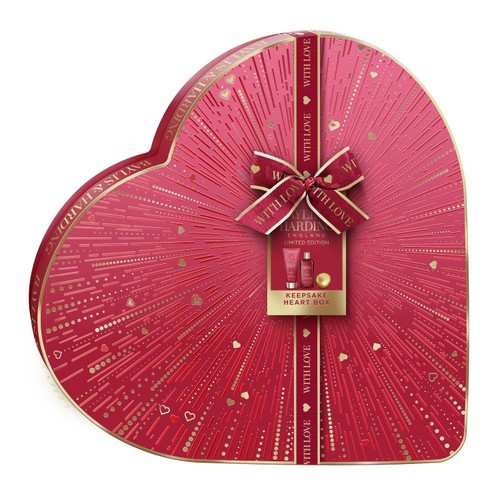 Baylis & Harding Midnight Cherry Luxury Heart Keepsake Box Gift Set