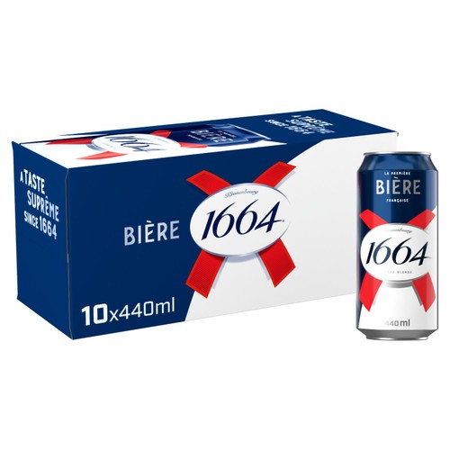 Kronenbourg 1664 Biere Beer Lager Cans 10 x 440ml