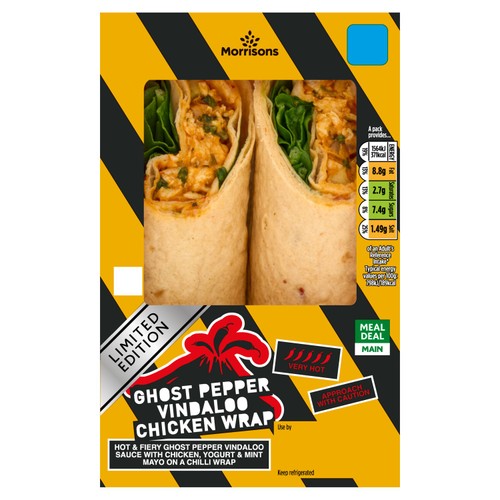 Morrisons Ghost Pepper Vindaloo Chicken Wrap 196g