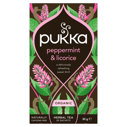 Pukka Peppermint & Licorice Organic Fair Herbal Tea 20 Sachets
