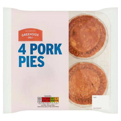 Greenside Deli 4 Snack Pork Pies