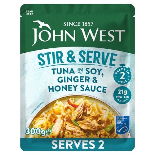 John West Stir & Serve Tuna in Soy, Ginger & Honey Sauce  300g
