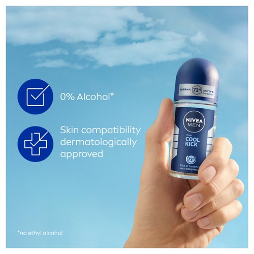 NIVEA MEN Cool Kick 72h Anti-Perspirant Deodorant Roll-On