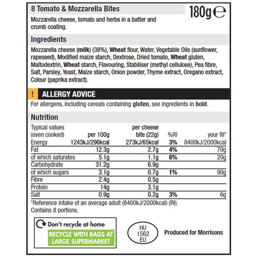 Morrisons 8 Tomato & Mozzarella Bites 180g