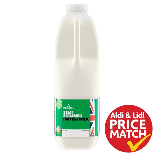 Morrisons British Semi Skimmed Milk  2 Pints