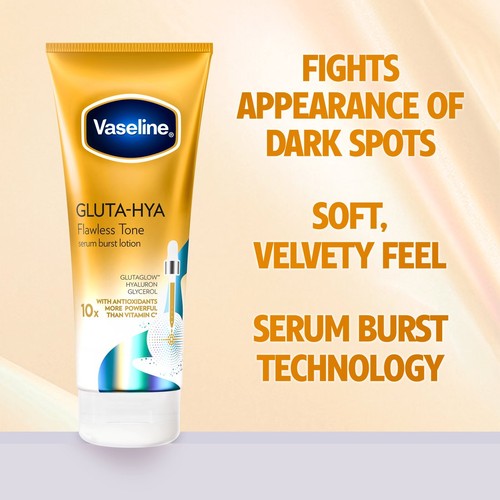 Vaseline Serum Burst Lotion Gluta-Hya Flawless Tone 200 ml