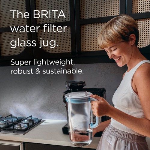 Brita Glass Water Filter Jug Light Blue Incl. 1x Maxtra Pro