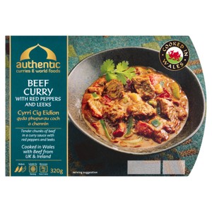 Authentic Curries & World Foods Beef Curry, Red Peppers & Leeks