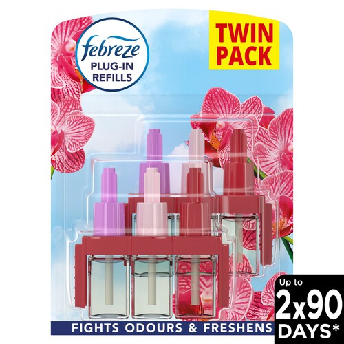 Febreze Air Freshener 3Volution Thai Orchid Plug In Refills Twin Pack