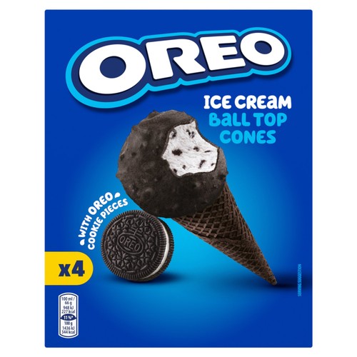 Oreo topped ice cream cones
